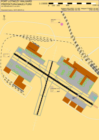 Mapa naziemna lotniska Walgard