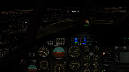 Podejście końcowe do Agendart widziane z kokpitu.